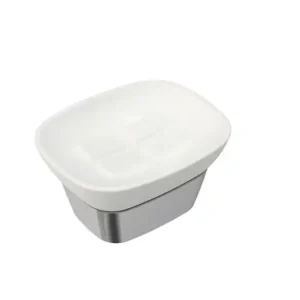 Begrenztes Angebot Seifenhalter white Standmodell verchromt Seifenschale aus weisser Keramik VIGOUR