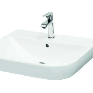 Sale Waschtisch sanibel 5001 rund mit sanibelTect 600x480mm A15 weiß
