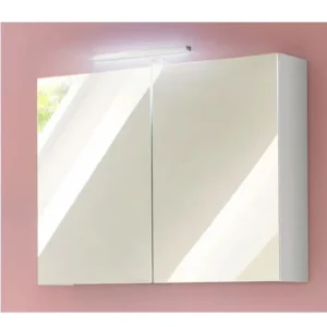 sanibel-Spiegelschrank 1.0 GO A18 LED 800x600x160mm Melamin Weiss glänzend Neue Kollektion