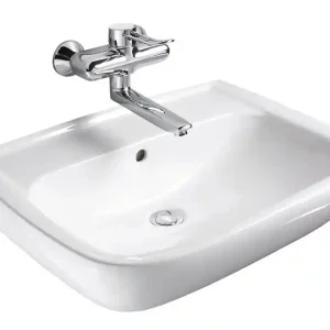Waschtisch derby med style 60x46cm o.HL m.ÜL weiss PflegetectPLUS VIGOUR Schneller Versand