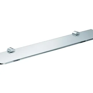 Ablage derby 60cm verchromt mit Platte Glas klar VIGOUR Bestseller