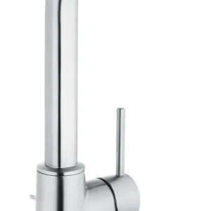 V3 Einhand-Waschtischbatt. GRACE L-Auslauf, m. Ablgrt, steel line VIGOUR Wochenendangebot
