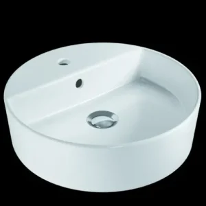 Aufsatzschale individ.3.0 46cm rund mit Hahnlochbank Höhe 13cm weiss VIGOUR Sofort Bestellen