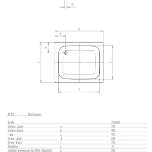 Duschwanne Stahl derby 90x75x14cm weiss VIGOUR Jetzt Bestellen