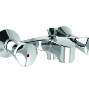 Zweig.Badebatterie V1 verchr.o.BG Abgang 1/2" S-Anschl.1/2x3/4 VIGOUR Sonderangebot