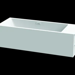 Vorwandwanne MW white V4 208x80cm 3-seit m.Einlauf weiss matt Regal rechts VIGOUR Must-Have