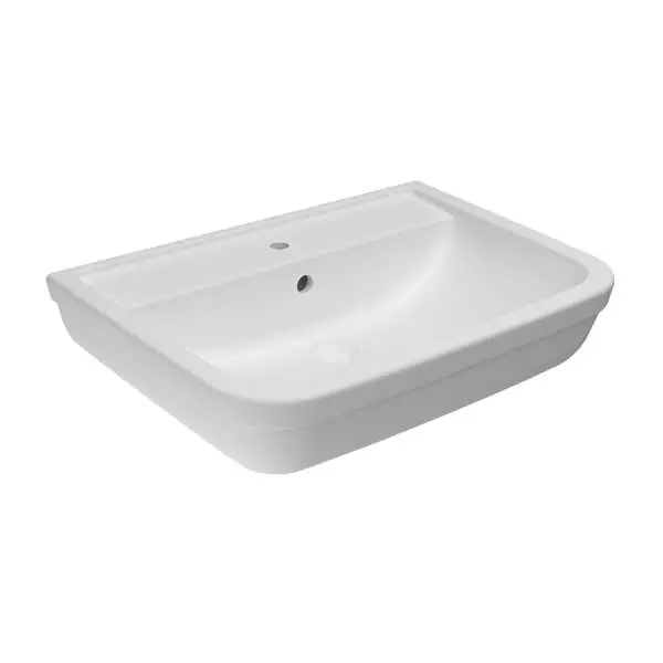 Waschtisch sanibel 3001 A16 700x510mm eckig weiß Online Kaufen