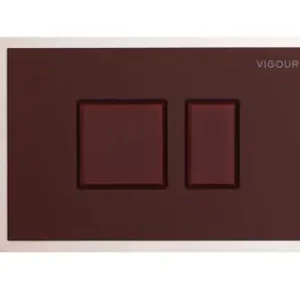 Betätigungsplatte AI Glas rot f.2-Mengen-Spülung VIGOUR Neu