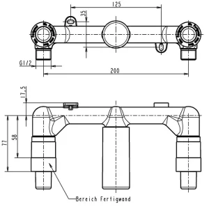 Unterputz-Einbaukörper akua f.Dreiloch-WT-Wandbatterie VIGOUR Super-Preis