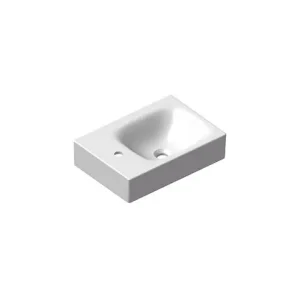 Ausverkauf Handwaschbecken white 50x35cm rechts o.ÜL weiss VIGOUR