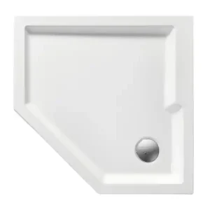 5-Eck-Duschwanne Acryl cosima 100x6,5cm weiss VIGOUR Versand Am Gleichen Tag