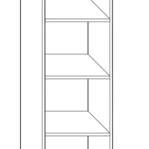 Aktuell Hochschrank vogue HxTxB 1620x328x400 Regal PG 2 Sand Matt VIGOUR