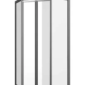 Schnäppchen sanibel 1001-Fünfeck-Duschwand Pendeltür