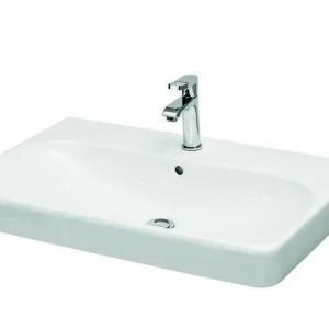 Waschtisch sanibel 5001 E 750x480 mm A15 eckige Form unterbaufähig weiß Schnäppchen