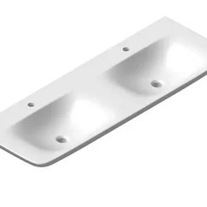 Doppelwaschtisch white 140x49cm geschl. weiss PflegePLUS VIGOUR Schnäppchen