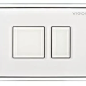 Betätigungspl. V5 AI Glas weiss Kunst- stoff weiss f.2-Mengen-Spülung VIGOUR Versand Am Gleichen Tag