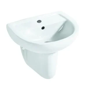 Billig Handwaschbecken clivia 50x40cm weiss VIGOUR OHNE Halbsäule