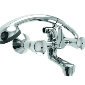 Zweig.Badebatterie V1 verchr.m.BG Abgang 3/4"oben S-Anschl.1/2x3/4 VIGOUR Sale