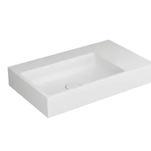 Waschtisch white V4 80x48cm asym. li oHL MW weiss VIGOUR Preisknaller