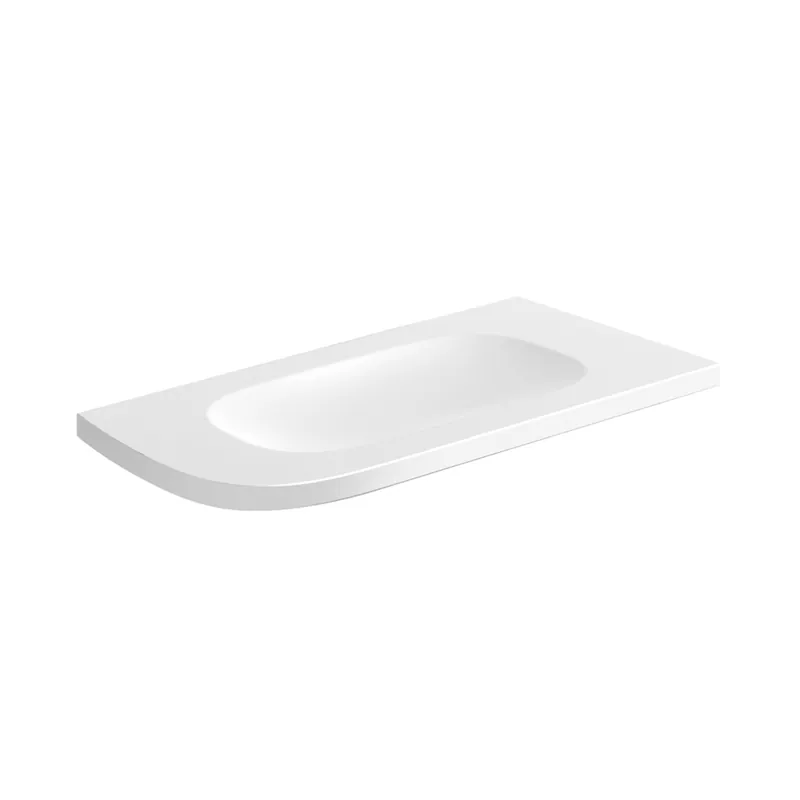 Ablageplatte vogue 200mm Endstück reversibel gewölbt weiss matt VIGOUR Heißes Angebot
