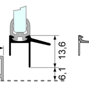 Abtropfdichtung horizontal 1000mm duka Sonderangebot
