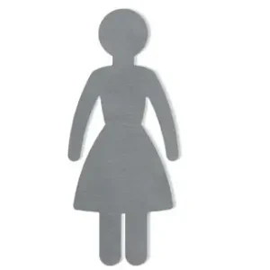 Begrenztes Angebot WC-Symbol derby med Edelst.Damen matt geschl.B110xH130mm selbstkl.VIGOUR