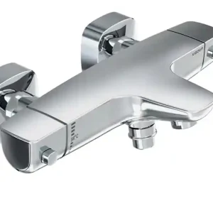 AP-Wannen-Thermostat white EN 1717 Cool-Body-Touch verchromt VIGOUR Schnäppchen