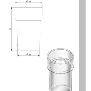 Acrylglas cosima matt f.Universalhalter VIGOUR Direkt Vom Hersteller