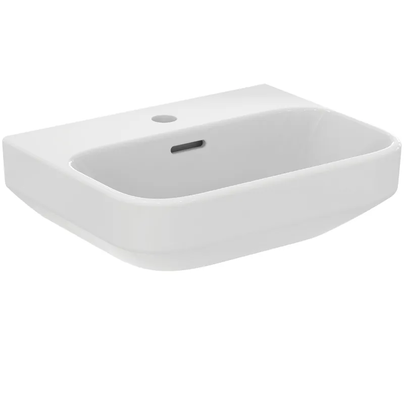 Zertifiziert Handwaschbecken derby V3 45x35cm weiss mit HL und ÜL Pfl.tectPl VIGOUR