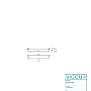 Badetuchhalter V3 600mm chrom kürzbar Magnet VIGOUR Geprüft