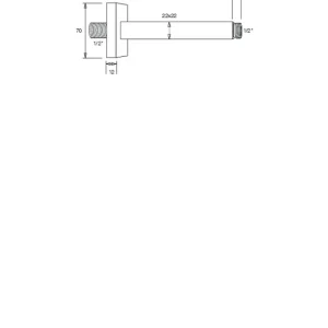 Deckenarm V4, l= 150mm Metall Rosette eckig 70mm schwarz matt VIGOUR Nur Für Kurze Zeit