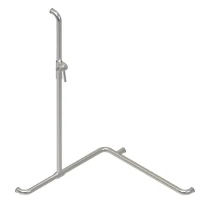 Duschhandl clivia V2 plus 764x764x1200mm links, EPB,Edelst matt gebürstet, VIGOUR Garantierte Lieferung