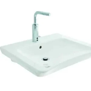 Waschtisch sanibel care 600x545mm A14 mit Hahnloch, mit Überlauf weiß Preisknaller