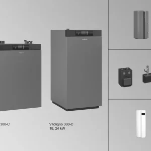 Viessmann Vitoligno 300-C Vollautomatischer Pelletkessel, 18 kW, inkl. 750 Liter Speicher Vitocell 320-M Z025161 Top-Preis