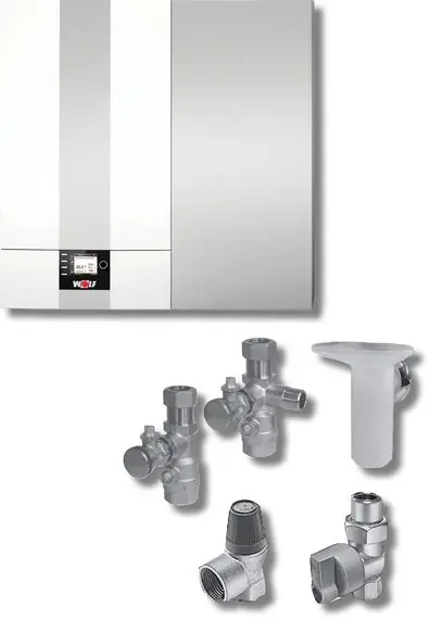 Neu Wolf CGW-2-14/100 14kW Gas-Brennwert-Zentrale, BM-2, HE-Pumpe 8615019F02