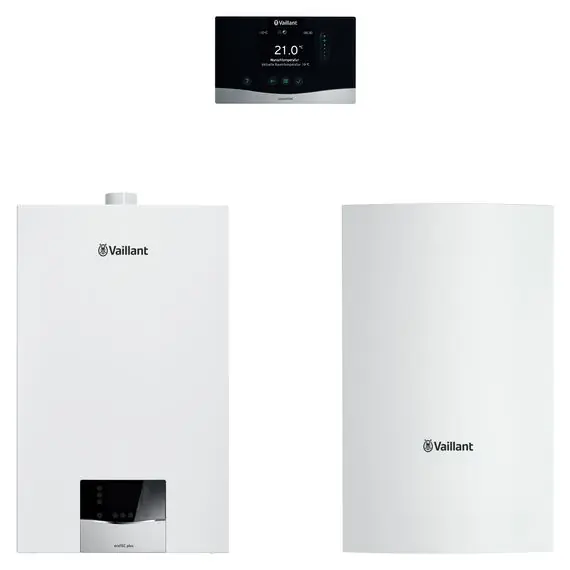 Sichere Zahlung Vaillant Paket 1.760/3 ecoTEC plus VC 10 CS/1-5, uniSTOR VIH Q 75/2 B, VRT 380/2 8000014448