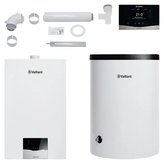 Vaillant Paket 1.19/2 ecoTEC plus VC 20 CS/1-5, VRC 720/3, VIH R 150,LAS flexibel 8000016631 Highlight