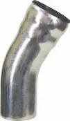 Highlight Buderus Bogen mit Muffe 45°, DN 40, verzinkt 80129080