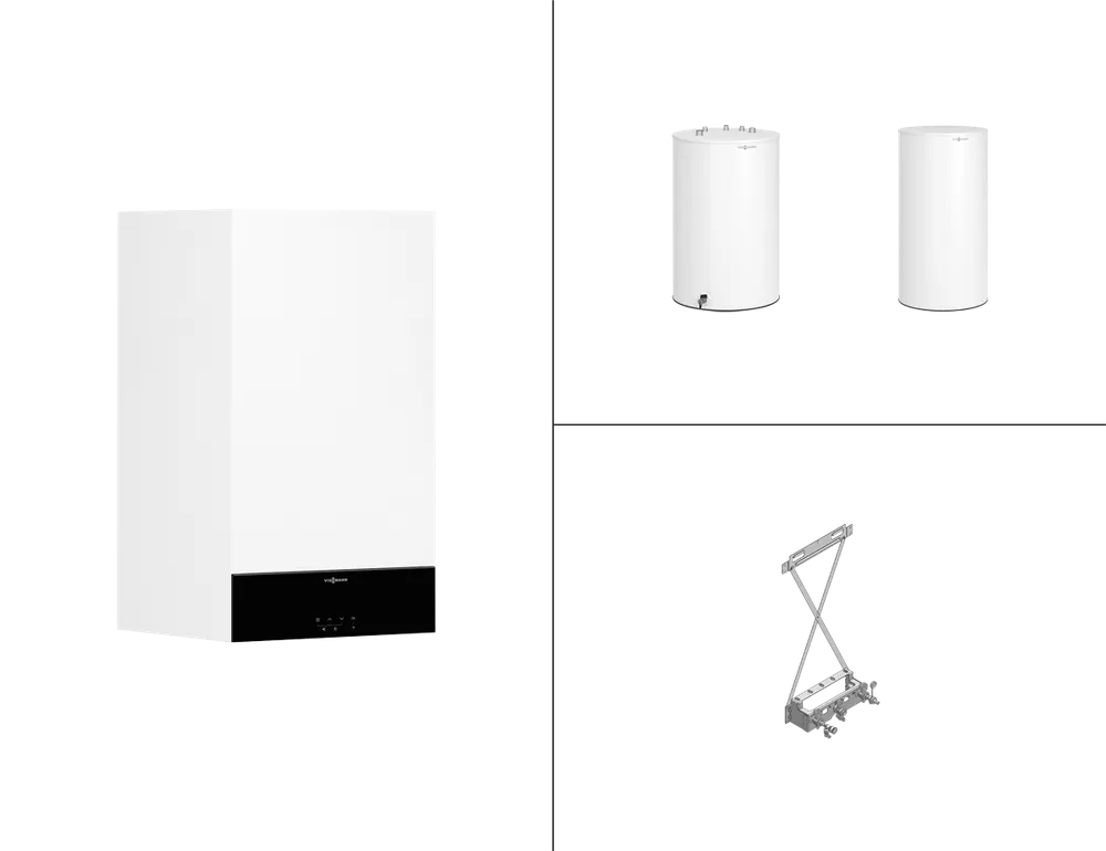 Neuheit Viessmann Paket Vitodens 100-W Gastherme B1HG, 25 kW + 200L Vitocell 100-W CVAA Z030531