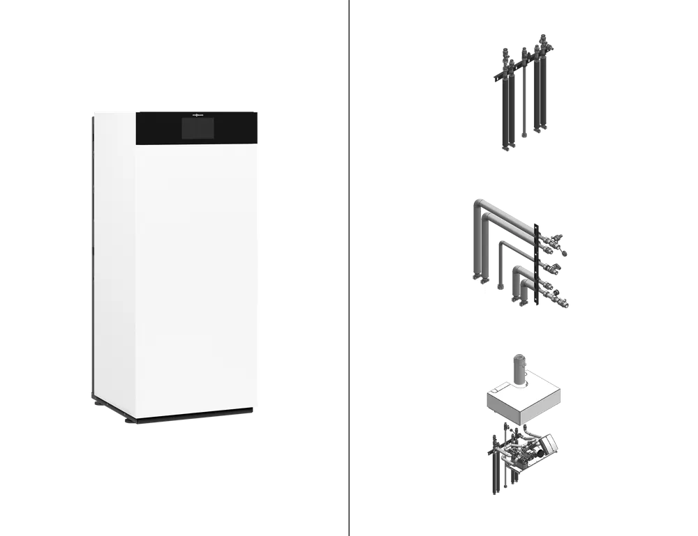 Versand Am Gleichen Tag Viessmann Paket Vitodens 333-F B3TH Gas-Brennwerttherme Set, 11 kW, 7″, Aufputz oben Z029616