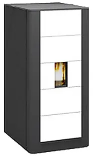 Neue Ware Viessmann Wodtke Pelletofen ivo.smart water+ 13 kW, Glas-Dekor white, Silbermetallic 7327802