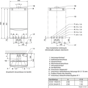 Versand Am Gleichen Tag Vaillant Paket 6.210/2 atmoTEC plus VCW 244/4-5 A, sensoHOME VRT 380f/2, E/H 0010046392