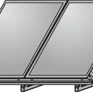 Wolf AluFlex-U Aufstellgerüste Hochkant, für zwei Kollektoren F3-1 / CFK-1 2484083 Neue Ware