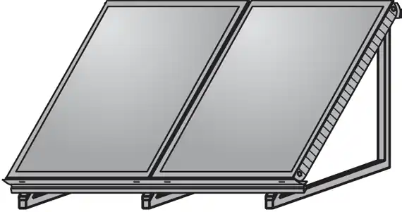 Wolf AluFlex-U Aufstellgerüste Hochkant, für zwei Kollektoren F3-1 / CFK-1 2484083 Neue Ware