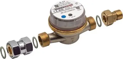 Buderus Wasserzähler mit G3/4″ Adapter, 1/2″, Baulänge 110 mm, max. 30 °C 7738336794 Preisreduziert