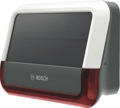 Buderus Bosch Smart Home Außensirene, Solar-Alarmsirene mit 100 dB, LED-Blinklicht 8750001471 Abverkauf