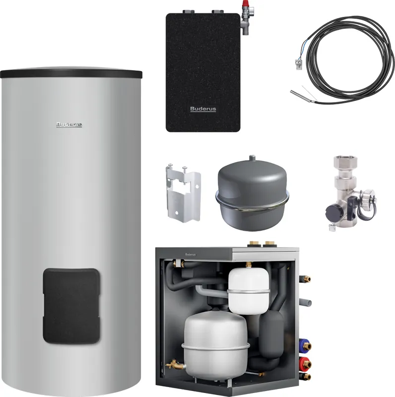 Versand Am Gleichen Tag Buderus Hydraulikbox HB120, inkl. Warmwasserspeicher SH300 RS-B, HW-Set HYC25, für GB192i.2 Hybrid 7739622843
