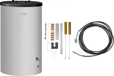 Abverkauf Buderus Edelstahl-Warmwasserspeicher ES120 S-A, 120 Liter, Speicherfühler NTC, Wärmetauscher 7739622814