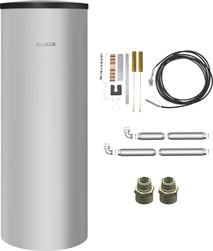 Buderus Warmwasserspeicher SU160.5 S, 160 Liter, Fühler-Set, Schraubstutzen MAPLW, silber 7739622520 Billig