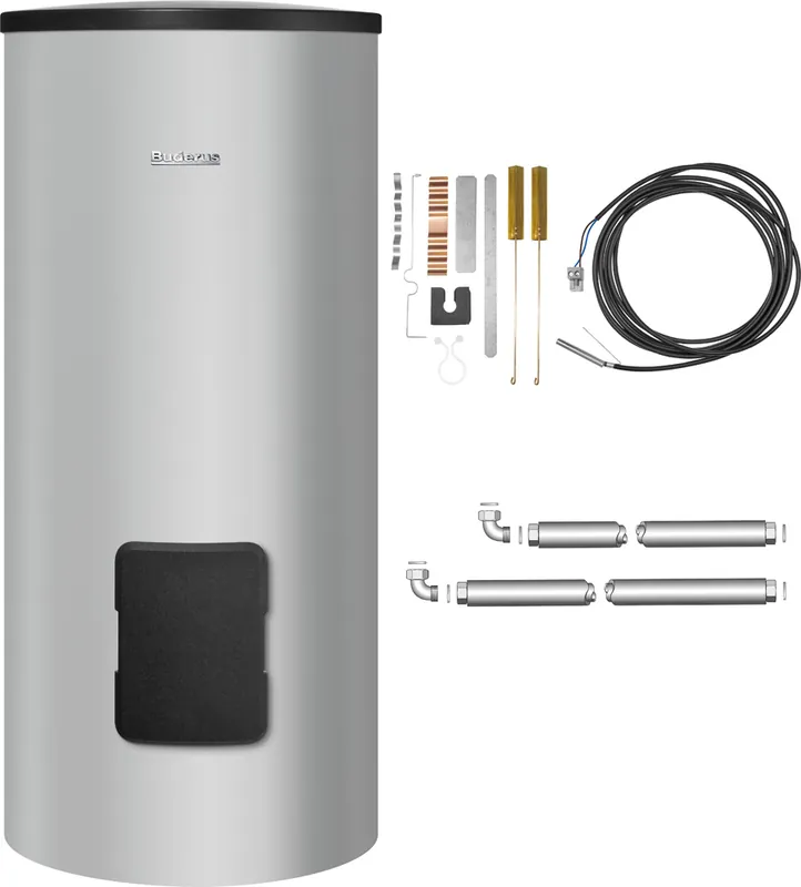 Buderus Edelstahl-Warmwasserspeicher ESU200 S-A, 200 Liter, Speicherverbindung, Wärmetauscher 7739622536 Schneller Versand